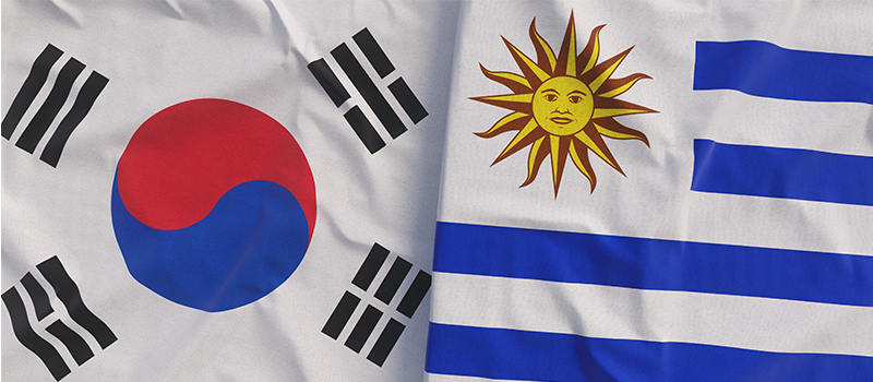 seleccion de corea del sur versus uruguay
