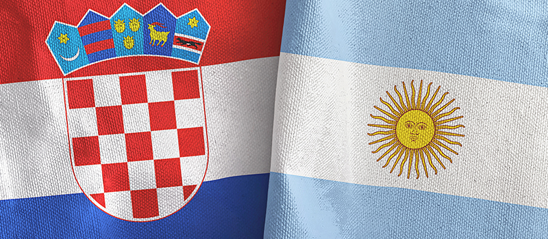 banderas de croacia y argentina